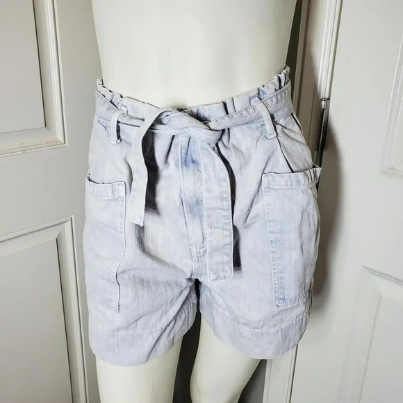 Anthropologie Pilcro and the Letterpress Slim Boyfriend Paperbag Shorts Size 28 - Picture 3 of 15